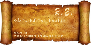 Ráczkövi Evelin névjegykártya