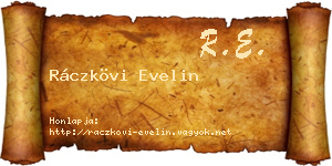 Ráczkövi Evelin névjegykártya