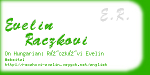 evelin raczkovi business card
